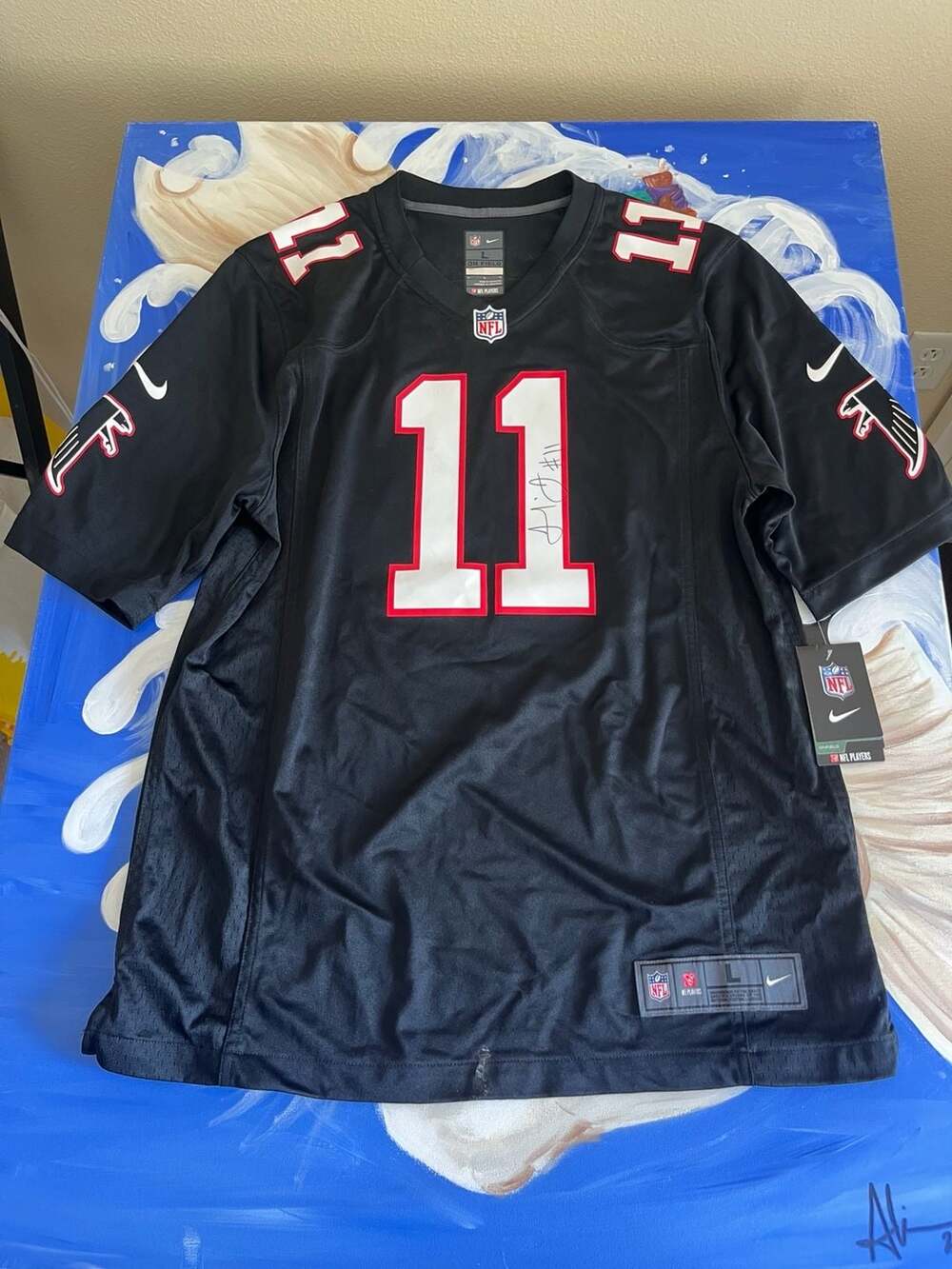 Nike Julio Jones Atlanta Falcons #11 Black Game Jersey Autographed